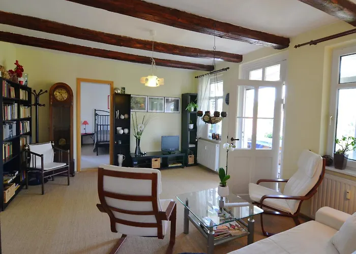 Modern In A Listed With Beautiful View From Balcony Lägenhet Bad Suderode